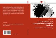 Capa do livro de La Sociocritique et le sociogramme du bourgeois balzacien 