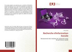 Recherche d'Information Sociale kitap kapağı
