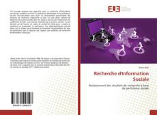 Capa do livro de Recherche d'Information Sociale 