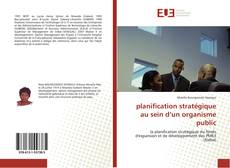 Buchcover von planification stratégique au sein d’un organisme public