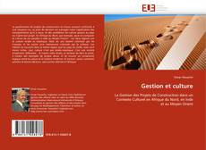 Buchcover von Gestion et culture