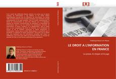 Buchcover von LE DROIT A L'INFORMATION EN FRANCE