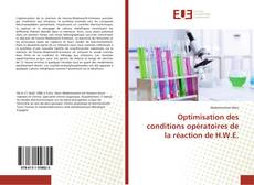 Capa do livro de Optimisation des conditions opératoires de la réaction de H.W.E. 