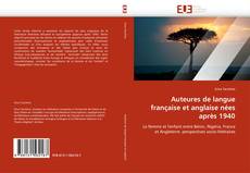 Buchcover von Auteures de langue française et anglaise nées après 1940
