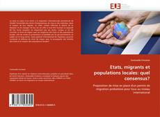 Capa do livro de Etats, migrants et populations locales: quel consensus? 