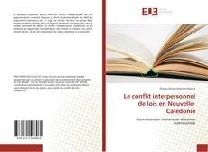 Bookcover of Le conflit interpersonnel de lois en Nouvelle-Calédonie