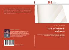 Buchcover von Titres et fonctions politiques