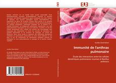 Immunité de l'anthrax pulmonaire kitap kapağı