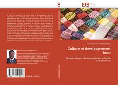 Culture et développement local kitap kapağı