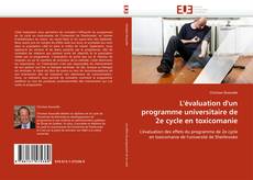 Buchcover von L'évaluation d'un programme universitaire de 2e cycle en toxicomanie