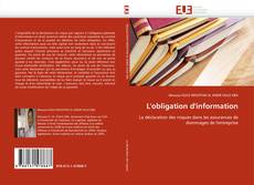 Couverture de L'obligation d'information