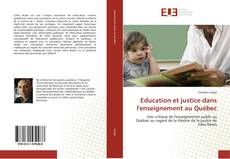 Capa do livro de Education et justice dans l'enseignement au Québec 