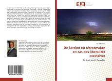 Bookcover of De l'action en rétrocession en cas des liberalités excessives