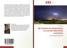 Buchcover von De l'action en rétrocession en cas des liberalités excessives