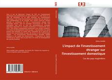 Portada del libro de L'impact de l'investissement étranger sur l'investissement domestique