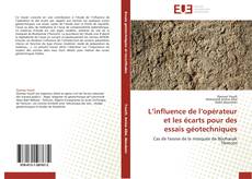 Bookcover of L’influence de l’opérateur et les écarts pour des essais géotechniques