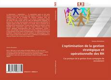 Portada del libro de L'optimisation de la gestion stratégique et opérationnelle des RH