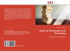 Notes de Phonétique et de Phonologie的封面
