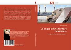 Capa do livro de La langue comme territoire romanesque 