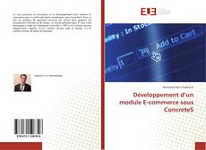 Copertina di Développement d’un module E-commerce sous Concrete5