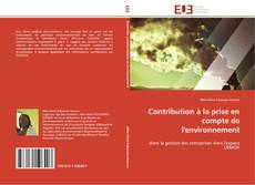Buchcover von Contribution à la prise en compte de l'environnement