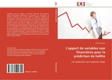 Capa do livro de L'apport de variables non financières pour la prédiction de faillite 