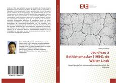Buchcover von Jeu d’eau à Bethlehemacker (1954), de Walter Linck