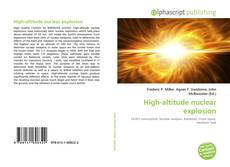 Bookcover of High-altitude nuclear explosion