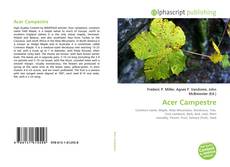Capa do livro de Acer Campestre 