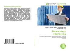 Bookcover of Maintenance engineering