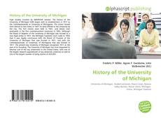 Обложка History of the University of Michigan