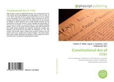 Bookcover of Constitutional Act of 1791