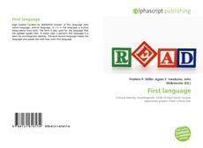 Borítókép a  First language - hoz