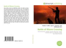 Bookcover of Battle of Rhone Crossing