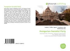 Bookcover of Hungarian Socialist Party