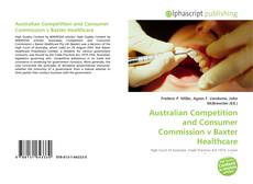 Copertina di Australian Competition and Consumer Commission v Baxter Healthcare