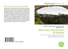Portada del libro de Alice Isaacs, Marchioness of Reading