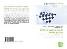 2009 Australian Sports Sedan Season的封面
