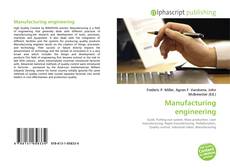 Bookcover of Manufacturing engineering