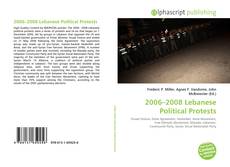 Buchcover von 2006–2008 Lebanese Political Protests