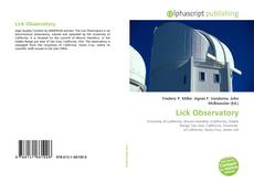 Borítókép a  Lick Observatory - hoz