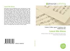 Leave Me Alone的封面