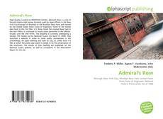 Bookcover of Admiral's Row
