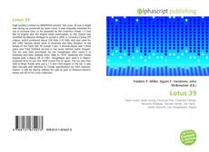 Capa do livro de Lotus 39 