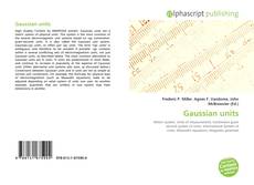 Обложка Gaussian units