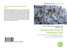 Bookcover of Iraq Document Leak 18 September 2004