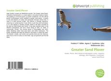 Capa do livro de Greater Sand Plover 
