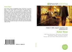 Capa do livro de Astor Row 