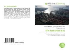 Capa do livro de MV Resolution Bay 