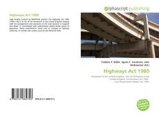Capa do livro de Highways Act 1980 